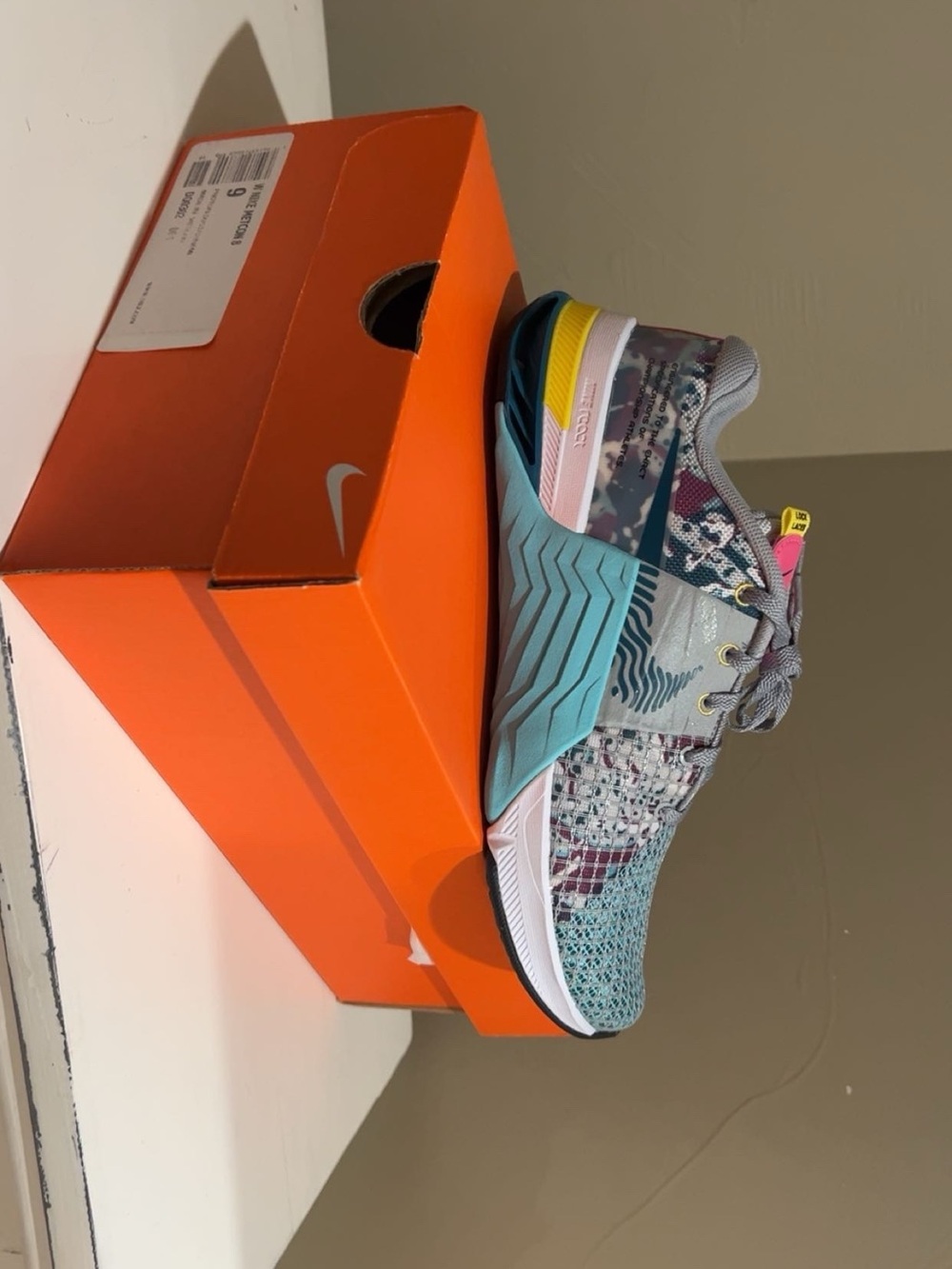 Nike Orange Shoe Box with White Swoosh